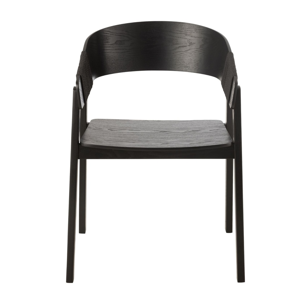 Chaise Naga bois de frêne/corde noire-J-LINE