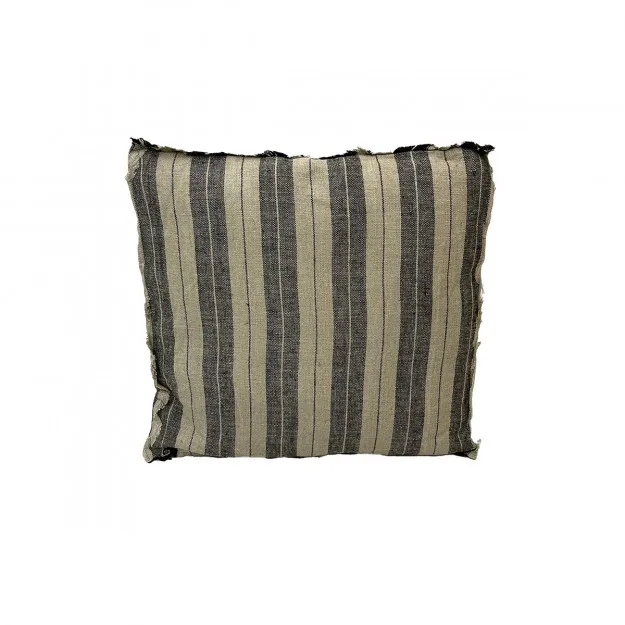 Coussin Lin 50X50 rayé - BAZARDELUXE
