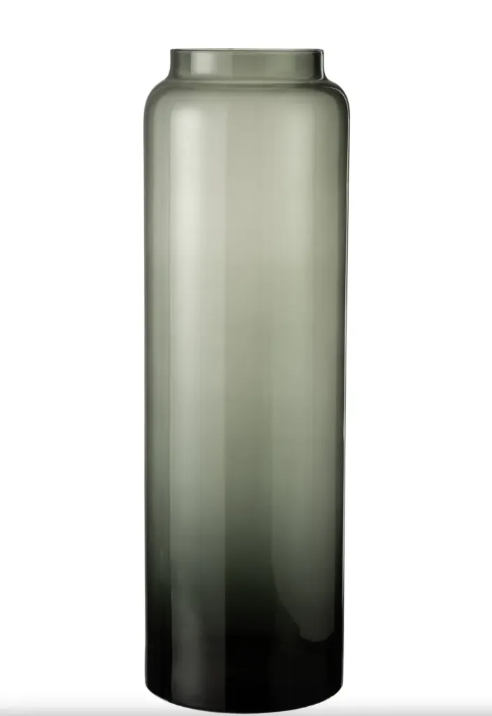 Vase long verre gris L - J-LINE