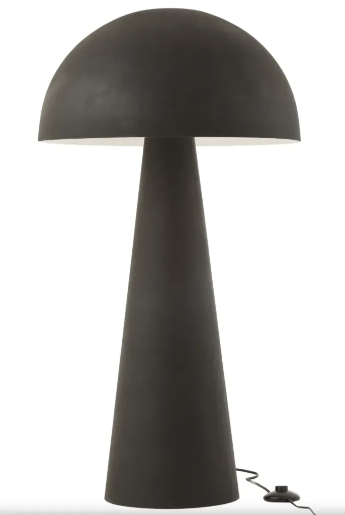 [17243] Lampe champignon métal noir M - J-LINE