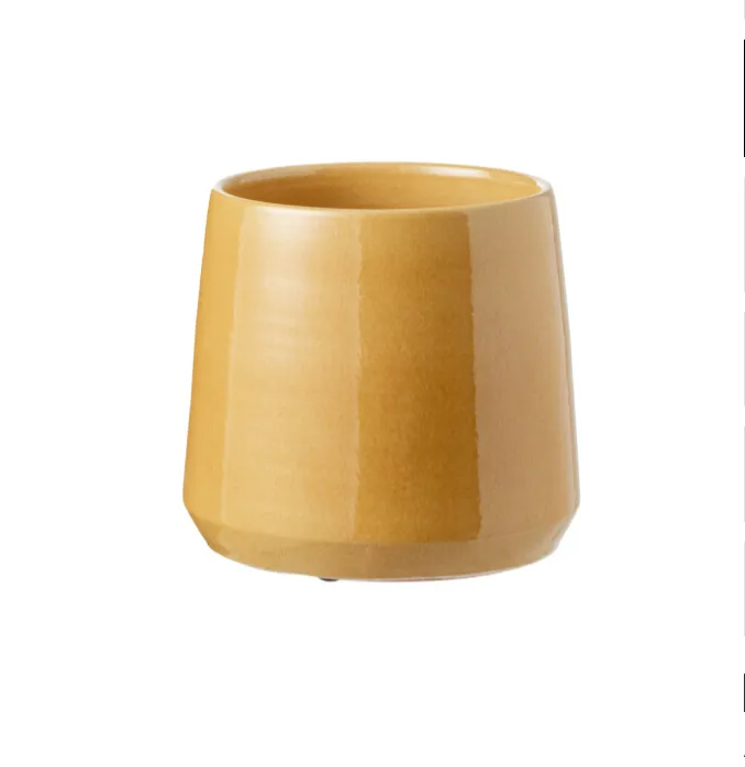 [34153] Cachepot jaune-M-J-LINE
