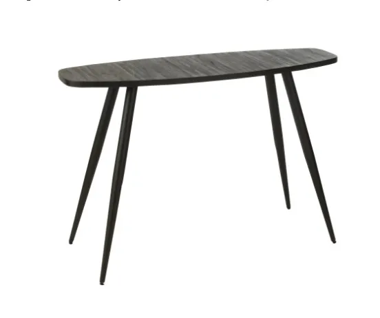 Console ovale teck noir - J-LINE