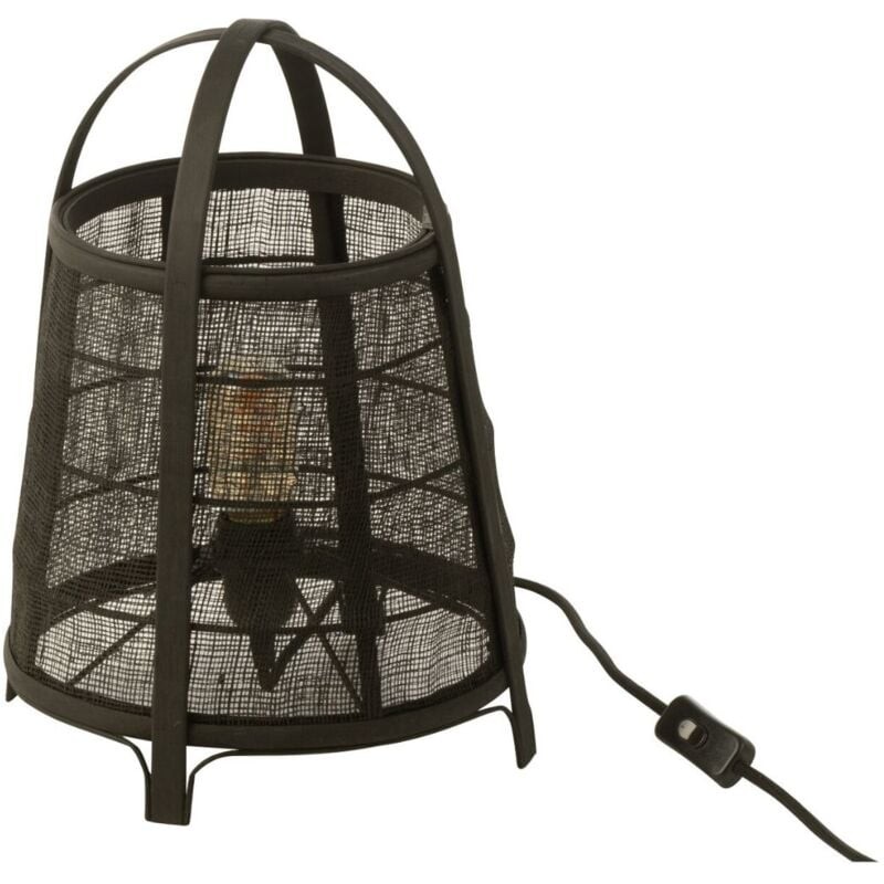 [46375] Lampe Rya coton/bambou-noir-S-J-LINE