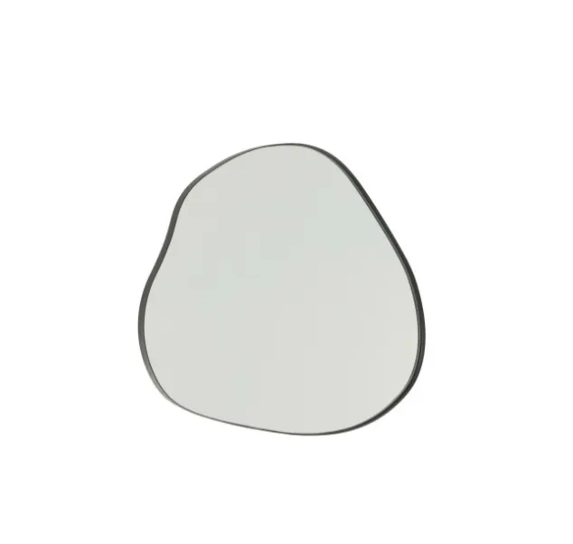 [50810] MIROIR MURAL FER/MIROIR NOIR M - J-LINE