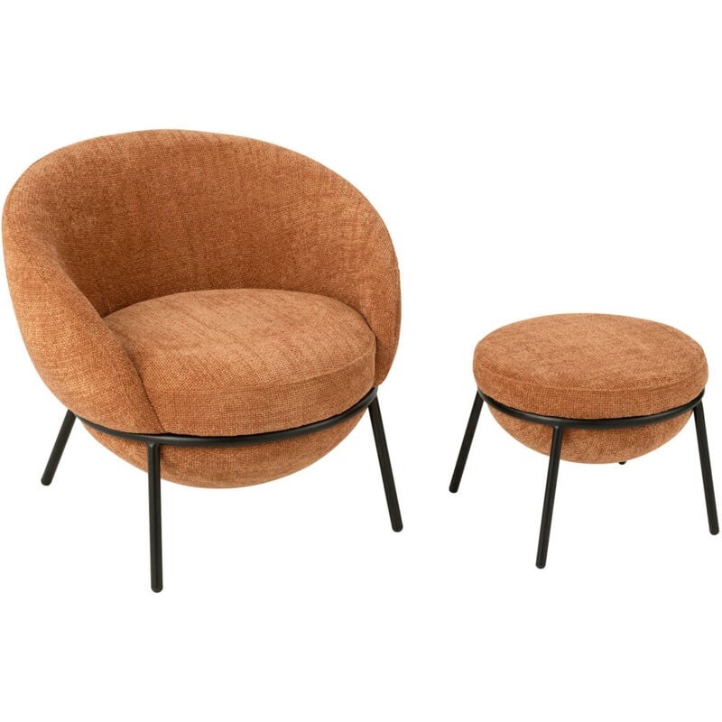 Fauteuil terracotta - J-LINE