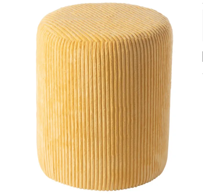 Tabouret velour jaune -J-LINE