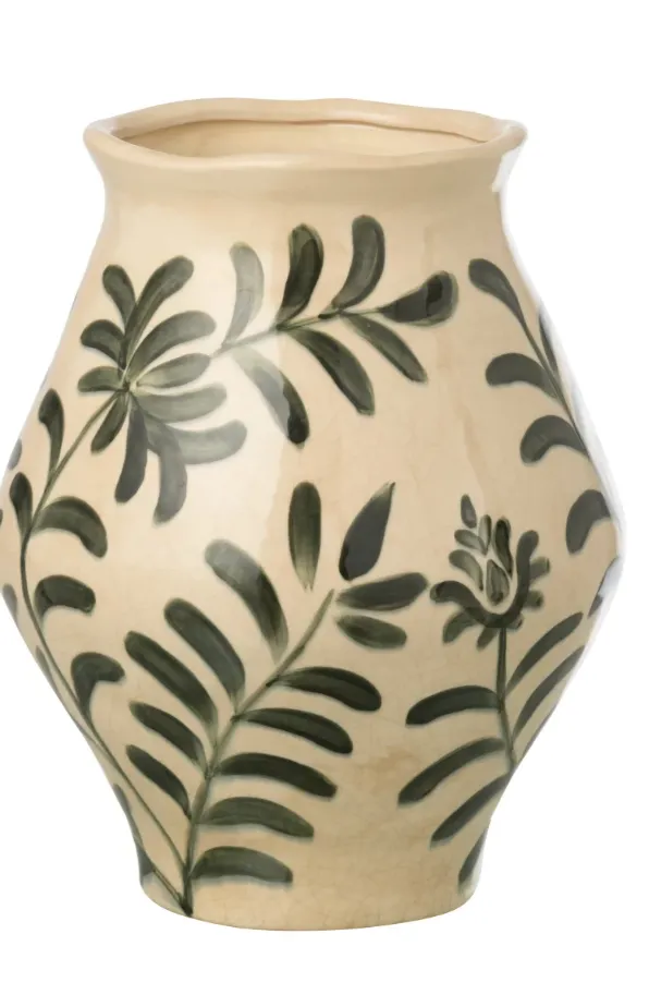 [63152] Vase feuilles grès - S-J-LINE