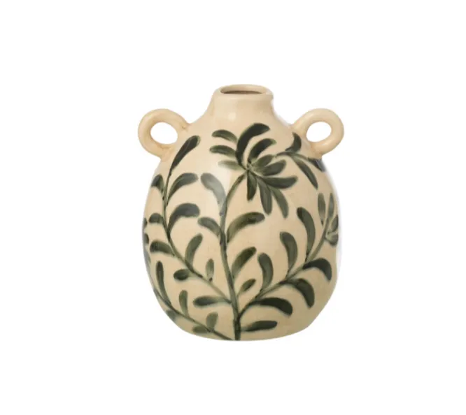 [63151] Vase feuilles grès -L-J-LINE