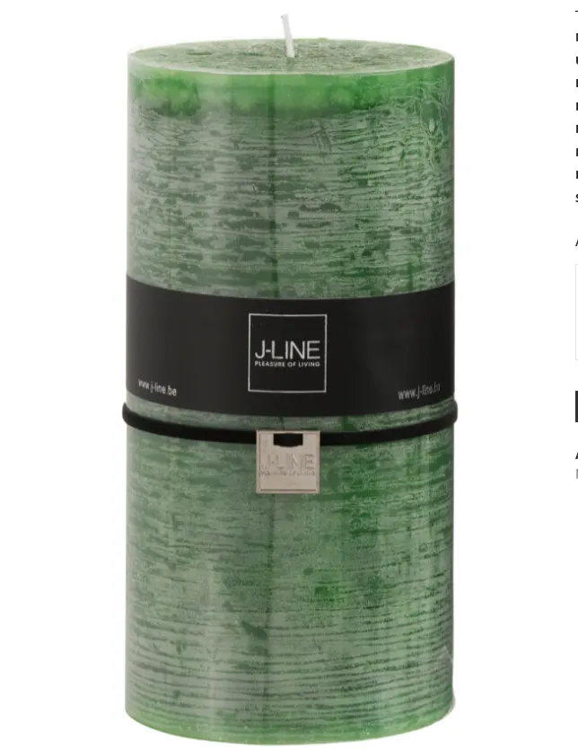 Bougie vert foncé 140H - J-LINE