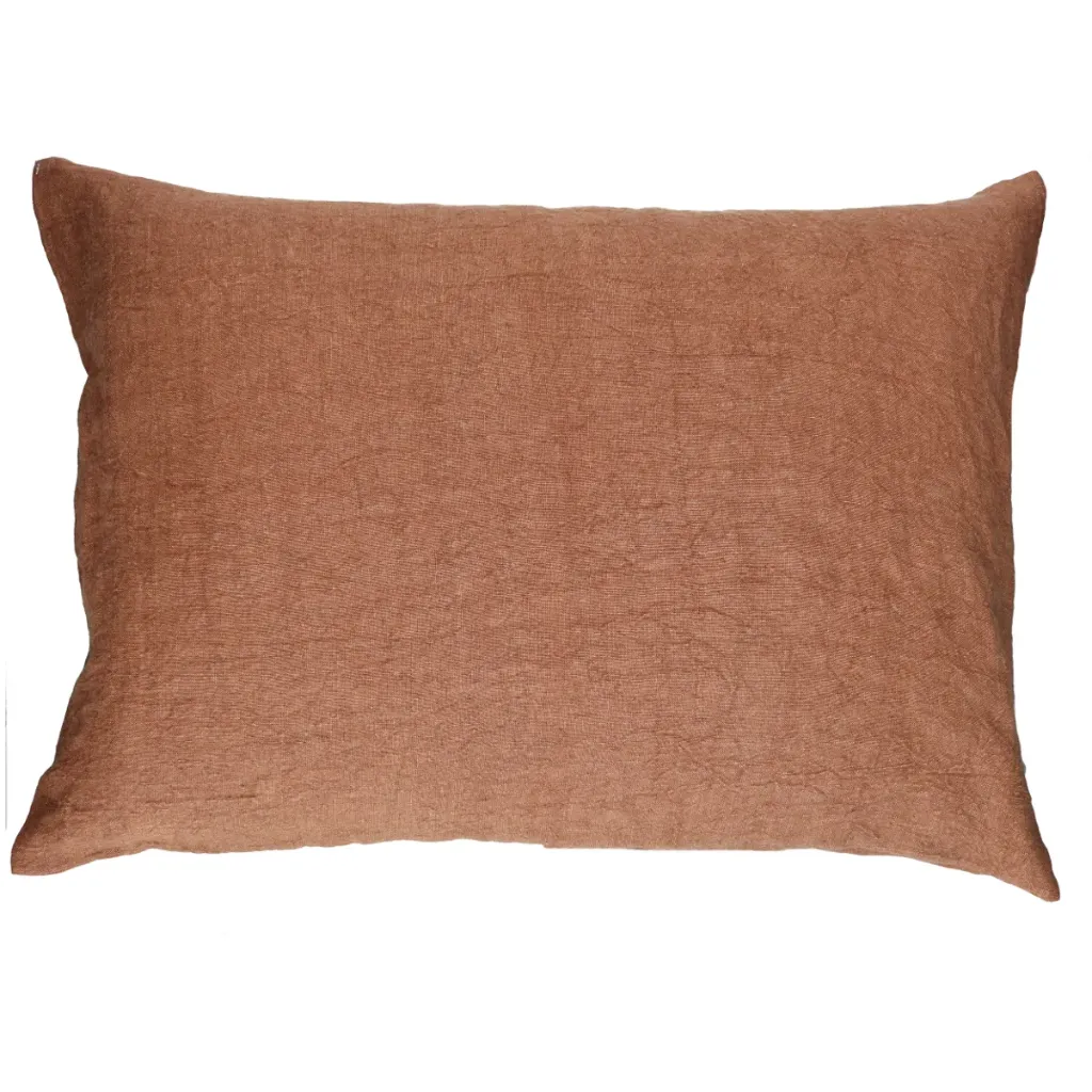 [40403-CIN-25] Coussin lin rose 70X50- POMAX