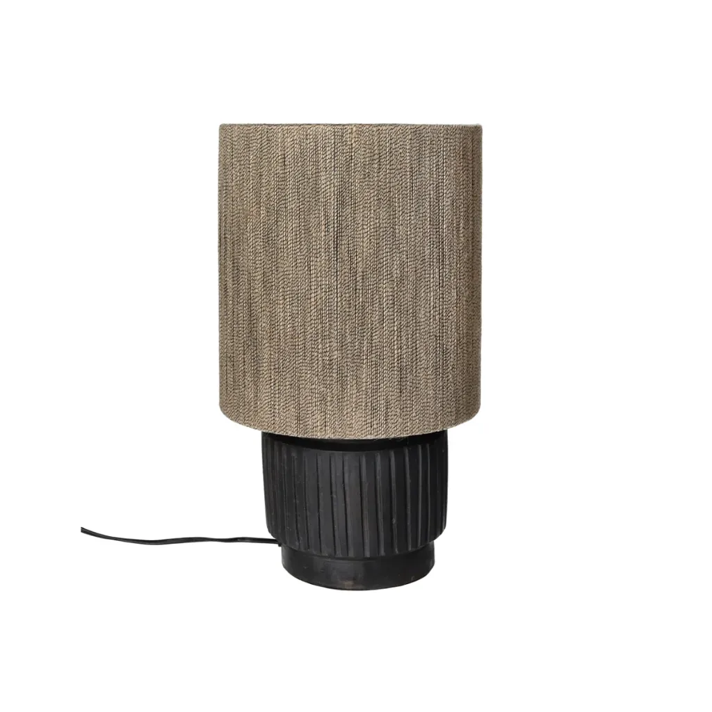[40487-BLA-10] Lampe noire et corde - POMAX