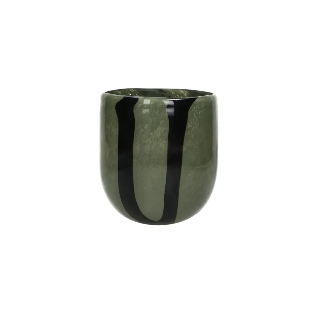 [40538-KHA-10] Vase vert et noir - POMAX