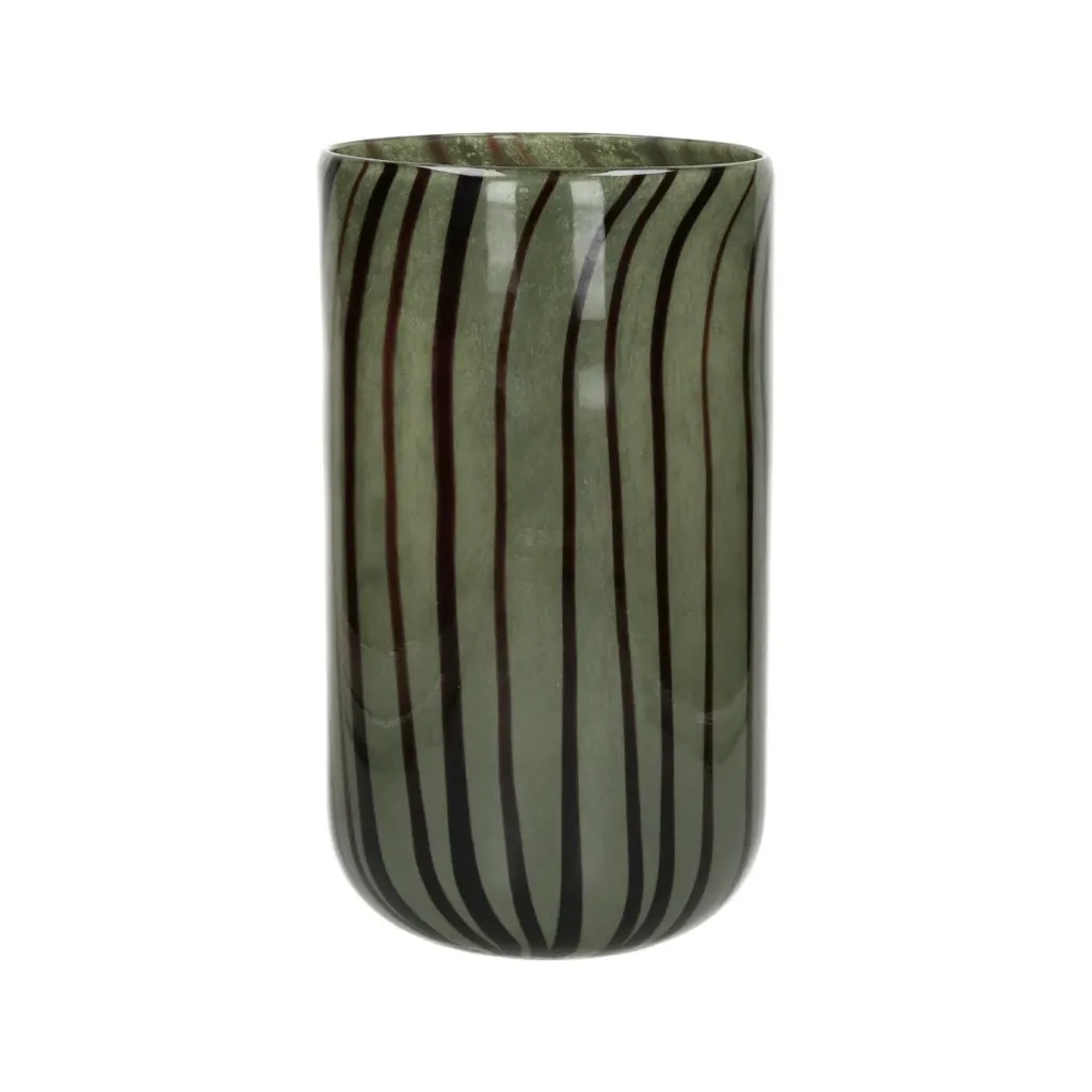 [40538-KHA-15] Vase vert et noir - POMAX