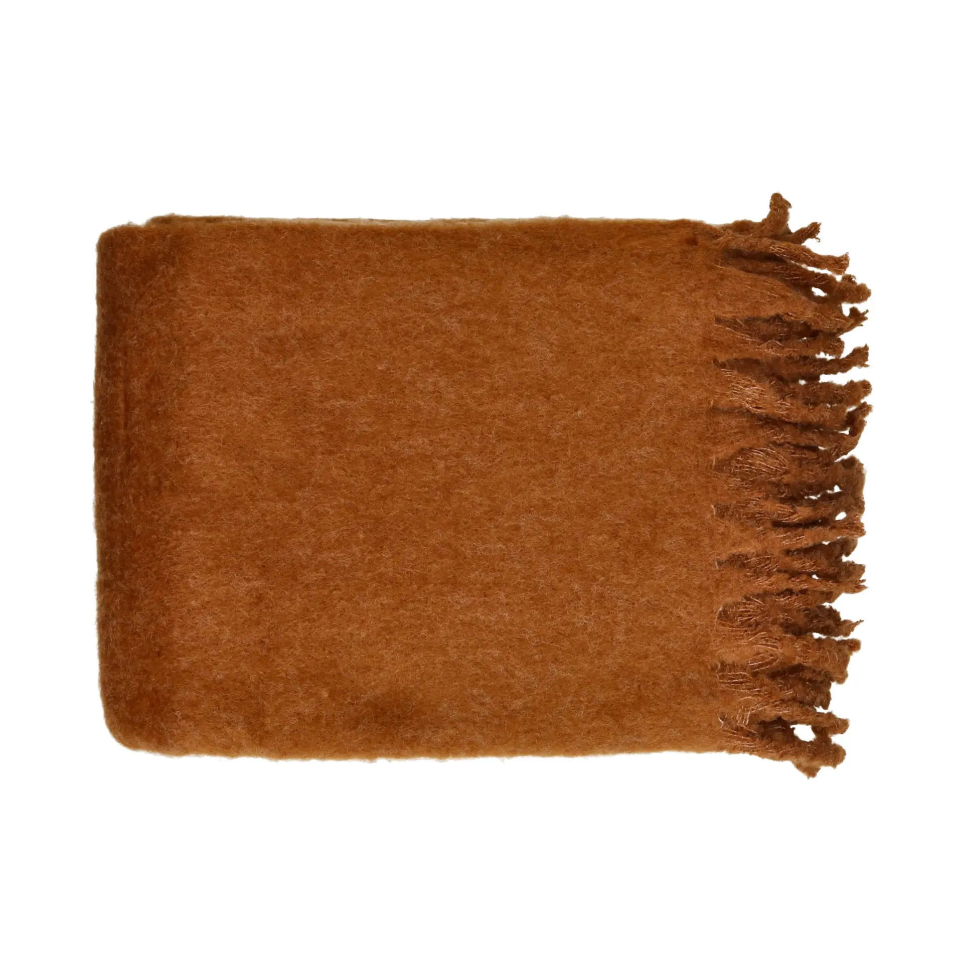 Plaid - acrylique / Laine CAMEL - POMAX