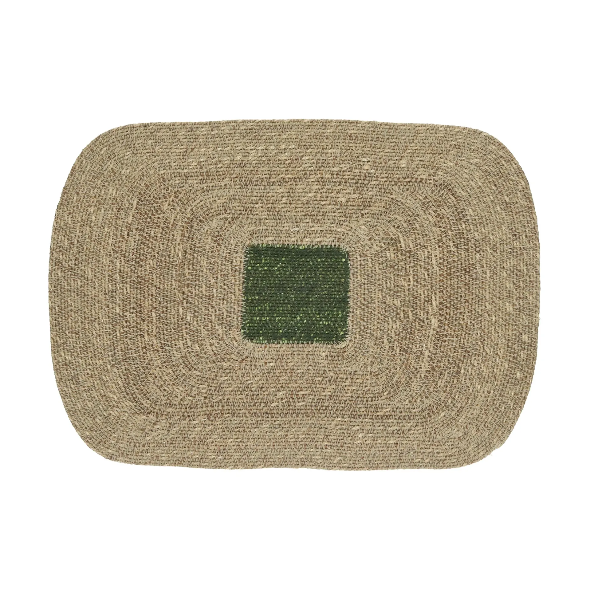 Set de table - jonc de mer - L 50 x W 35 cm - olive - POMAX