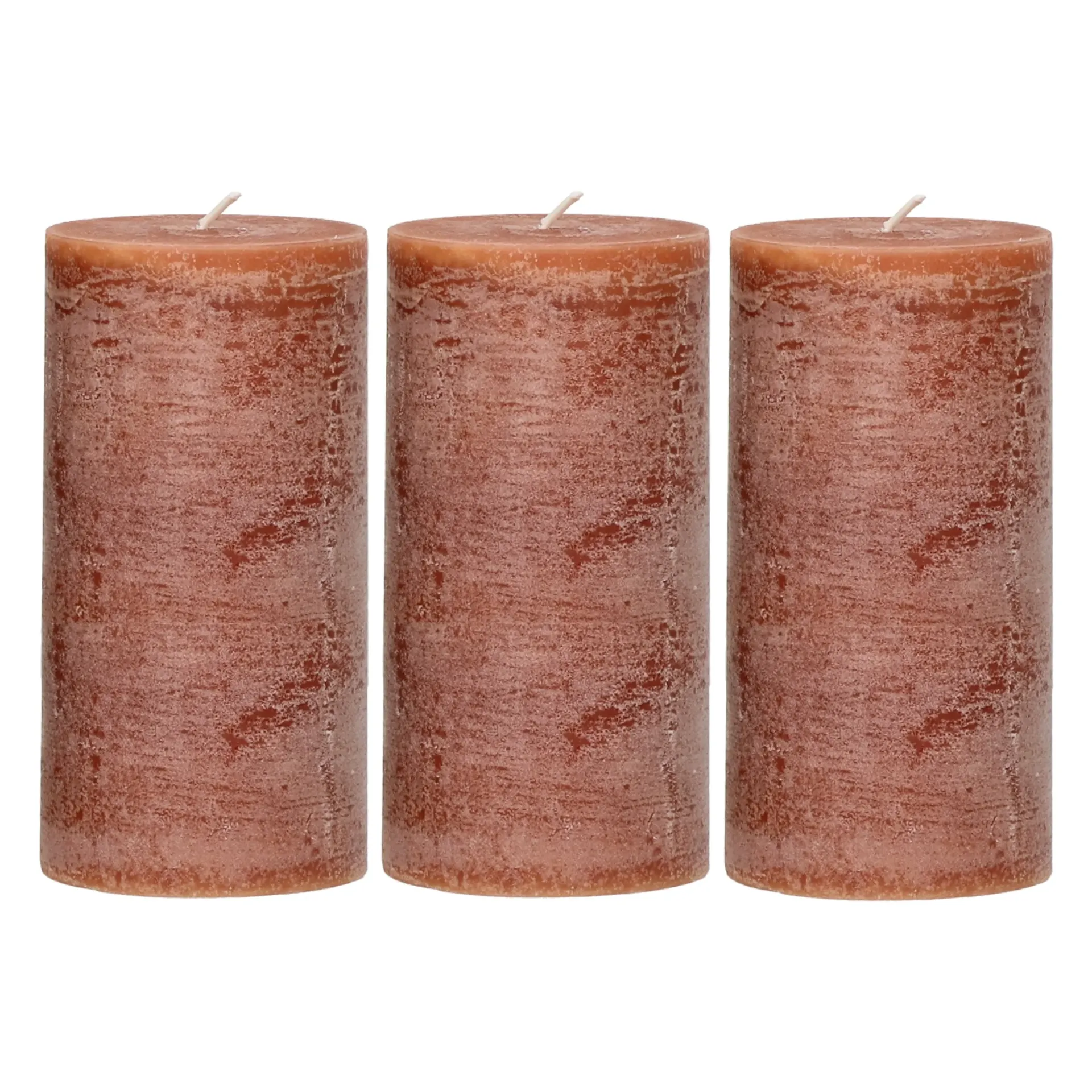 [Q207-CIN-S3] Lot de 3 bougies 7xH 14 cm - cannelle - POMAX