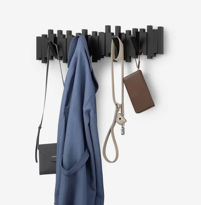 [1023536-040] Porte manteaux STICKS MULTI HOOK 8 noir - UMBRA