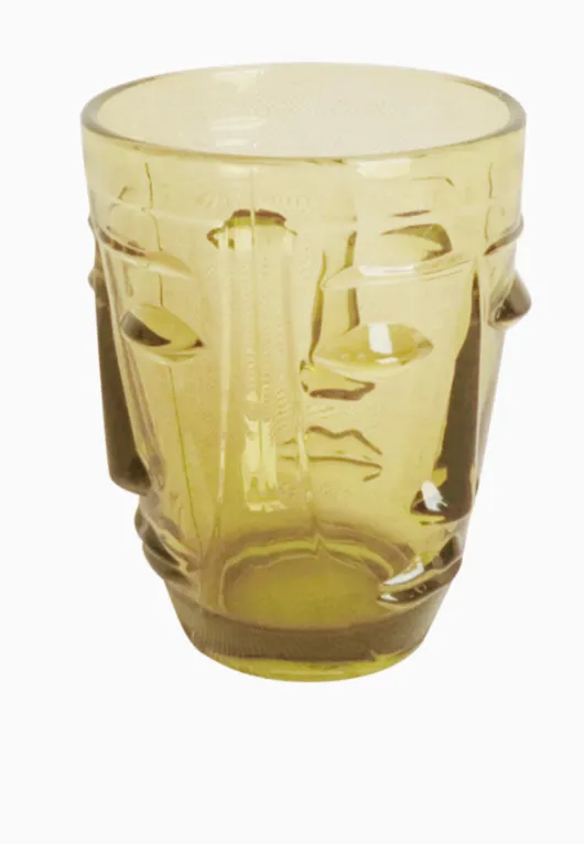 [018585] Verre visage jaune - OPJET PARIS