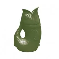 [018368] Vase poisson XXL kaki-OPJET PARIS