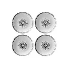 [018472] Set de 4 assiettes dessert Ex-voto -D19 - OPJET PARIS