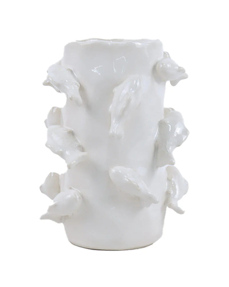 [018564] Vase poisson blanc- OPJET PARIS