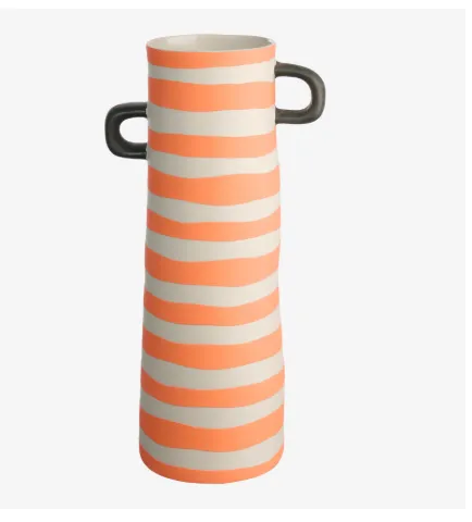 Vase orange rayé - ASA