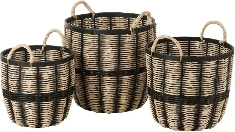 MOYEN PANIERS COR/ROT NOIR/NAT - J-LINE