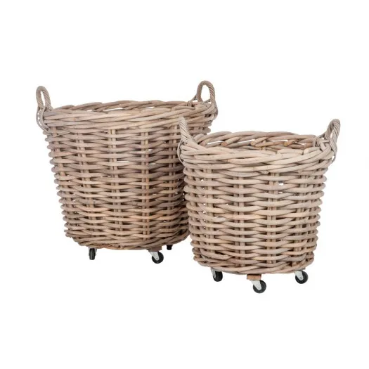 [A55045] Big panier rond -avec roulettes - J-LINE