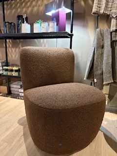 [016881] Fauteuil Eve bouclettes marron - OPJET PARIS
