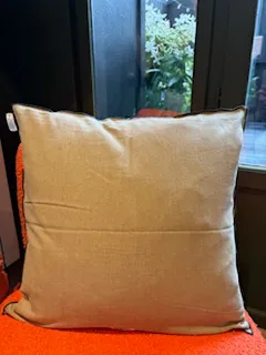 [24CUC203OC] Coussin lin kaki 50x50 - MADAM STOLTZ
