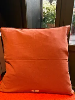 [24CUC203WB] Coussin lin brique 50x50 - MADAM STOLTZ