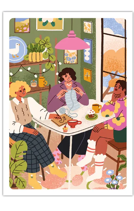 [PUZ-1000-0023] Puzzle 1000P-Les copines-MAISON JOLIETTE
