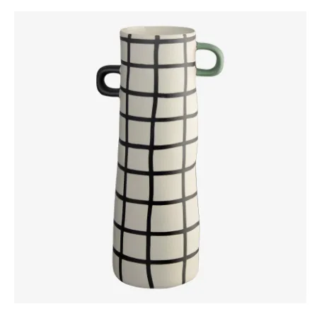 [84844130] Vase gris à carreaux-ASA