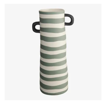 [84854130] Vase vert rayé-ASA