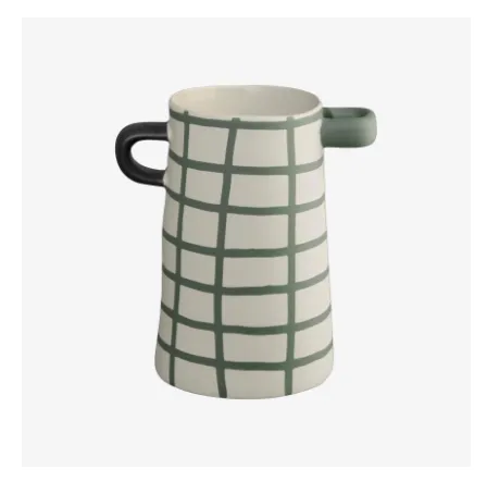[84832130] Vase vert à carreaux-ASA