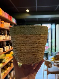 Panier osier et vert D15 - VEGETAL