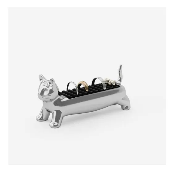 [1023419-158] Porte-bagues chat chrome-UMBRA