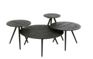 Table ronde teck recyclé - L-J-LINE