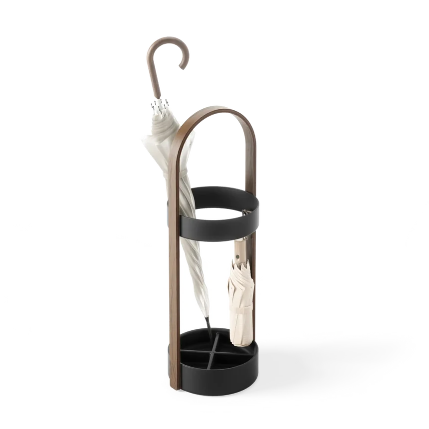 [320240-048] Porte parapluie noyer et noir - UMBRA