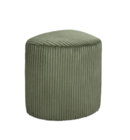 [019303] Pouf eve velour kaki - OPJET PARIS