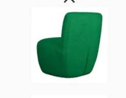 Fauteuil Eve bouclettes vert feuille - OPJET PARIS