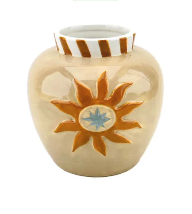 Vase soleil beige - OPJET PARIS