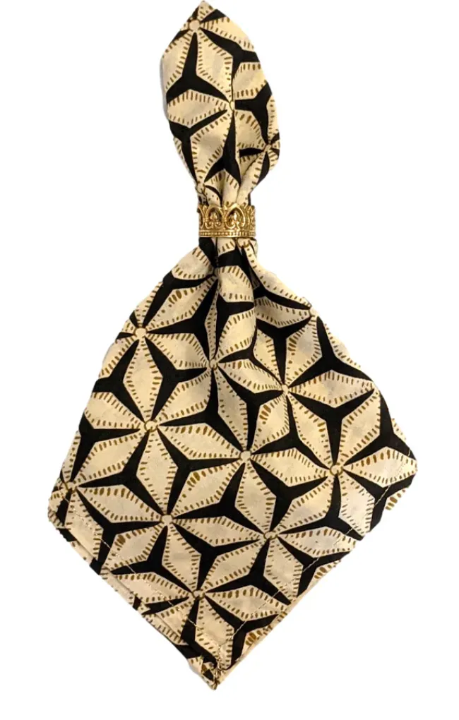 [GT-4027-ST-C/6] Serviette stars carbone - BONCOEURS