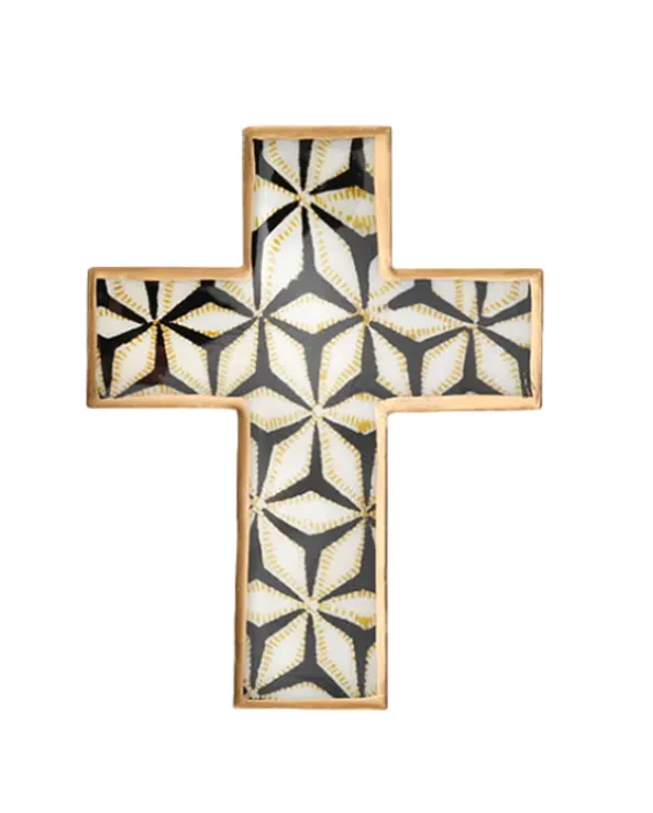 [RBC-5844/4] Croix ex voto stars carbone - BONCOEURS