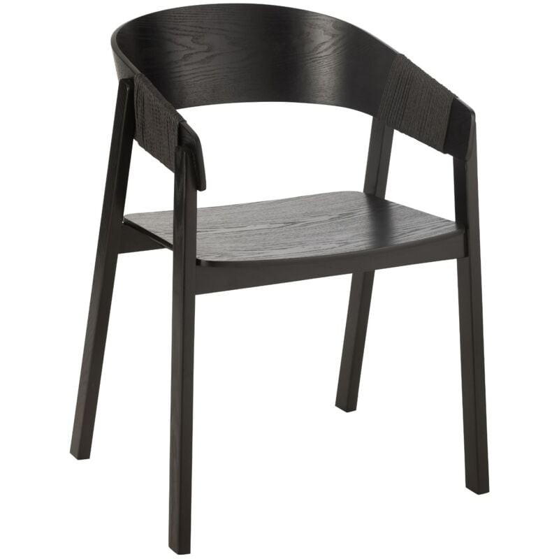 [45754] Chaise Naga bois de frêne/corde noire-J-LINE