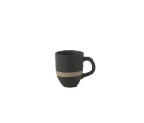 [49209] Mug céramique noir/taupe-J-LINE