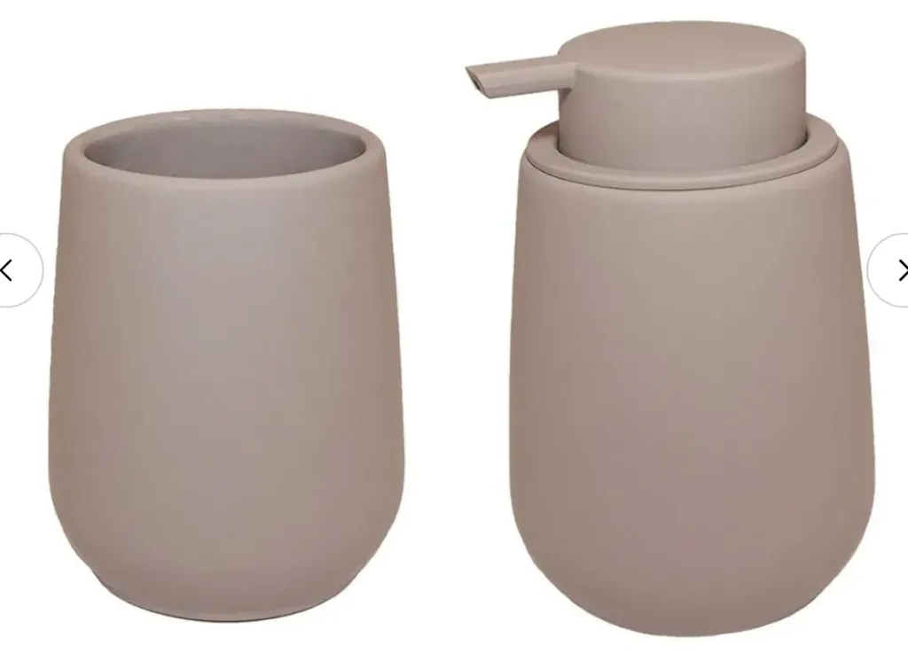 [BA26084] Set gris savon/brosse à dents-ANDREA