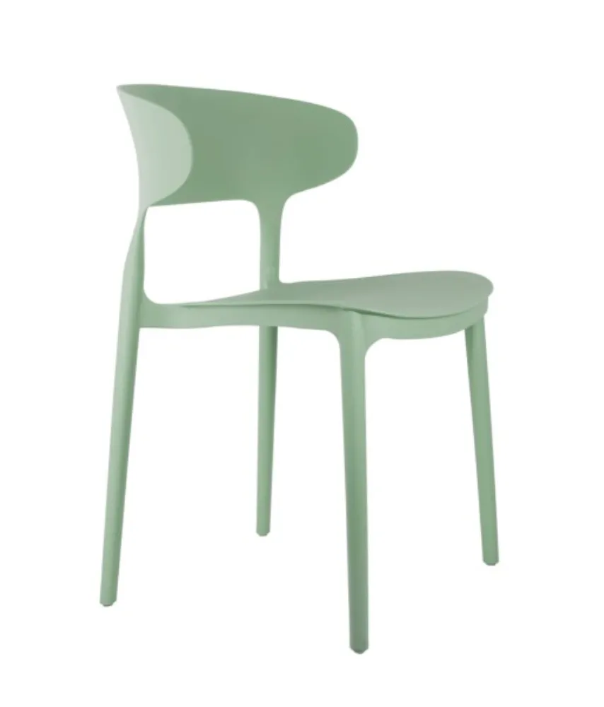 [LM2096GR] Chaise dining chair fain verte - PRESENT TIME