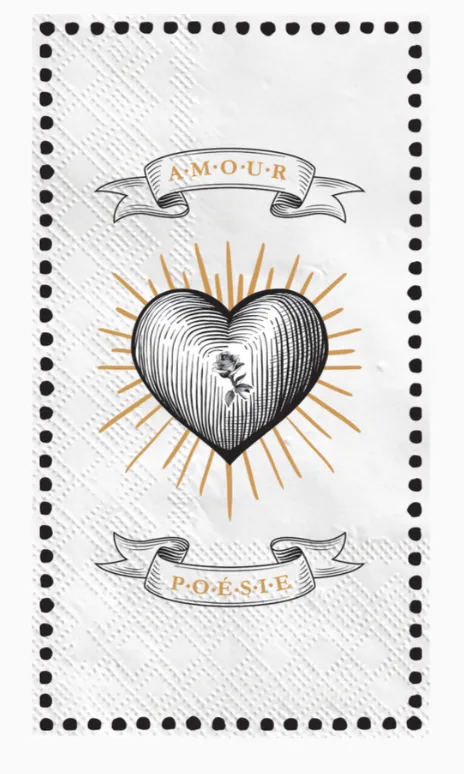 [018962] Serviette papier Amour ex-voto - OPJET PARIS