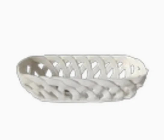 [018933] Panier ceramic rectangle blanc - OPJET PARIS